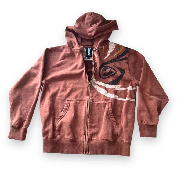 π2/$20π Billabong Kids' Zipup Hoodie, Rust, Medium - Picture 2 of 7